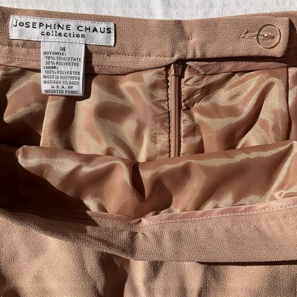 Josephine Chaus Women’s Straight Pencil Skirt size 14, Beige Tan, Above Knee - Picture 5 of 6